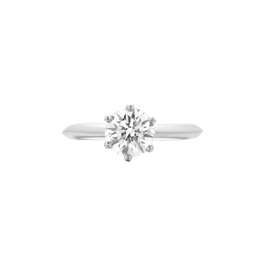 Platinum and 1.25ct Round Brilliant Cut Diamond Engagement Ring