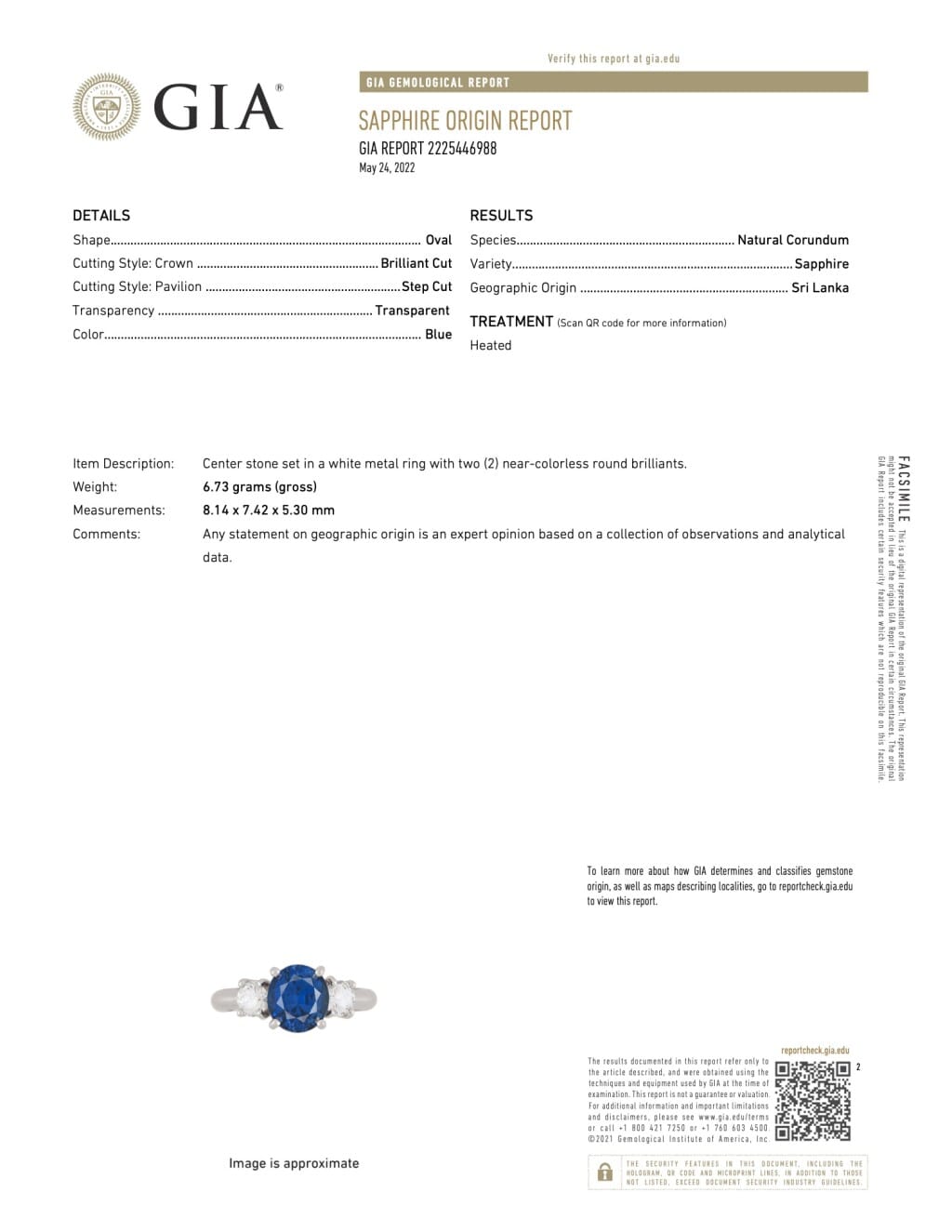 Platinum, 2.55ct Ceylon Sapphire and Diamond Ring