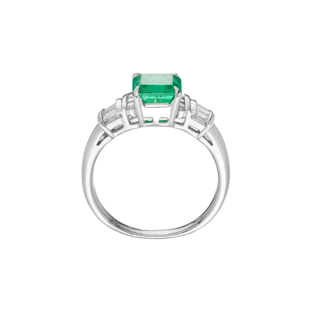 Platinum, 1.62ct Colombian Emerald and Diamond Ring
