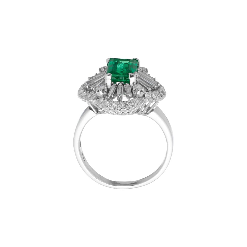 Platinum, 1.92ct Colombian Emerald and Diamond Ring