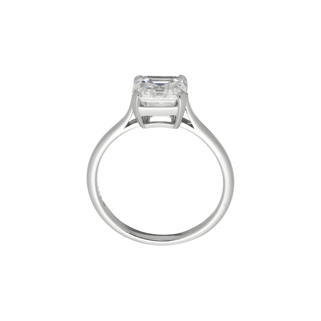 Platinum and 2.43ct Emerald Cut Diamond Engagement Ring