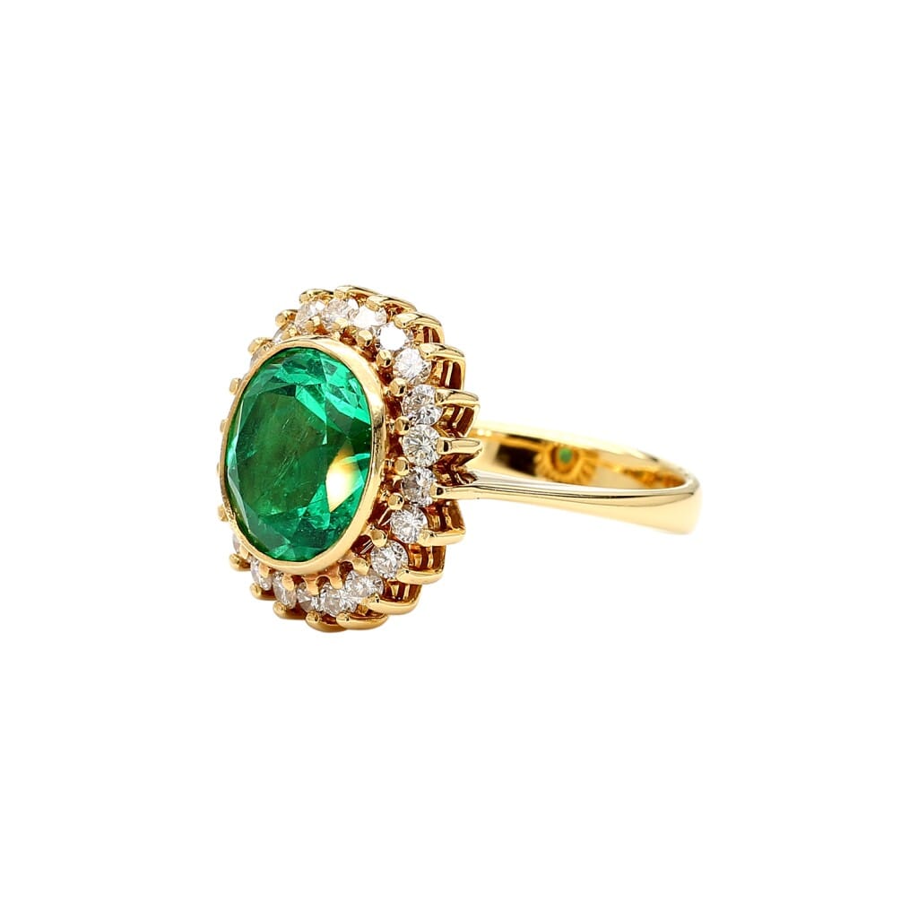 Gold, 4.30ct Colombian Emerald and Diamond Ring