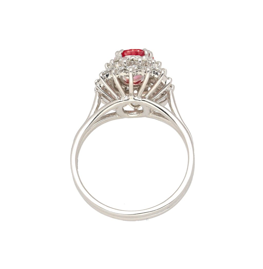 Platinum, 1.63ct Madagascar Sapphire and Diamond Ring
