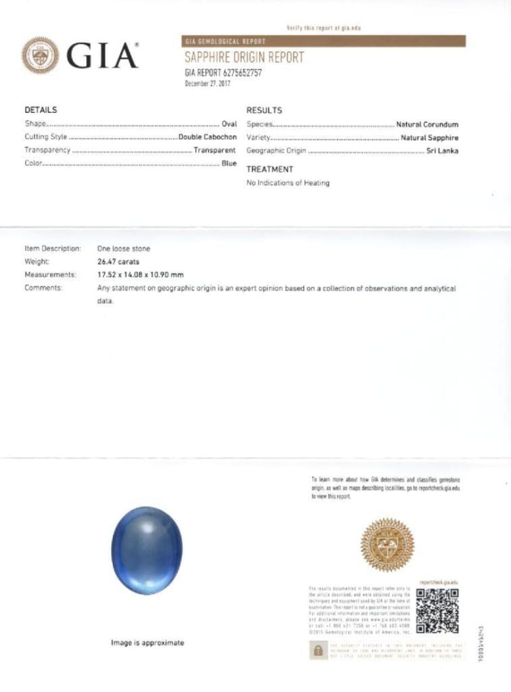 White Gold, 26.47ct Ceylon Sapphire, Sapphire and Diamond Ring