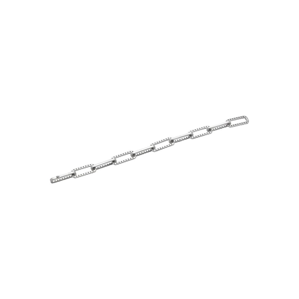 White Gold and Diamond Paperclip Link Bracelet