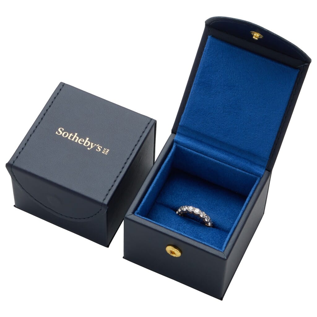 Gold and 3.85ctw Round Brilliant Cut Diamond Eternity Band Ring