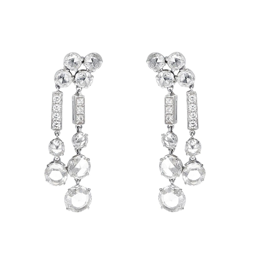 White Gold and Diamond Drop Earrings