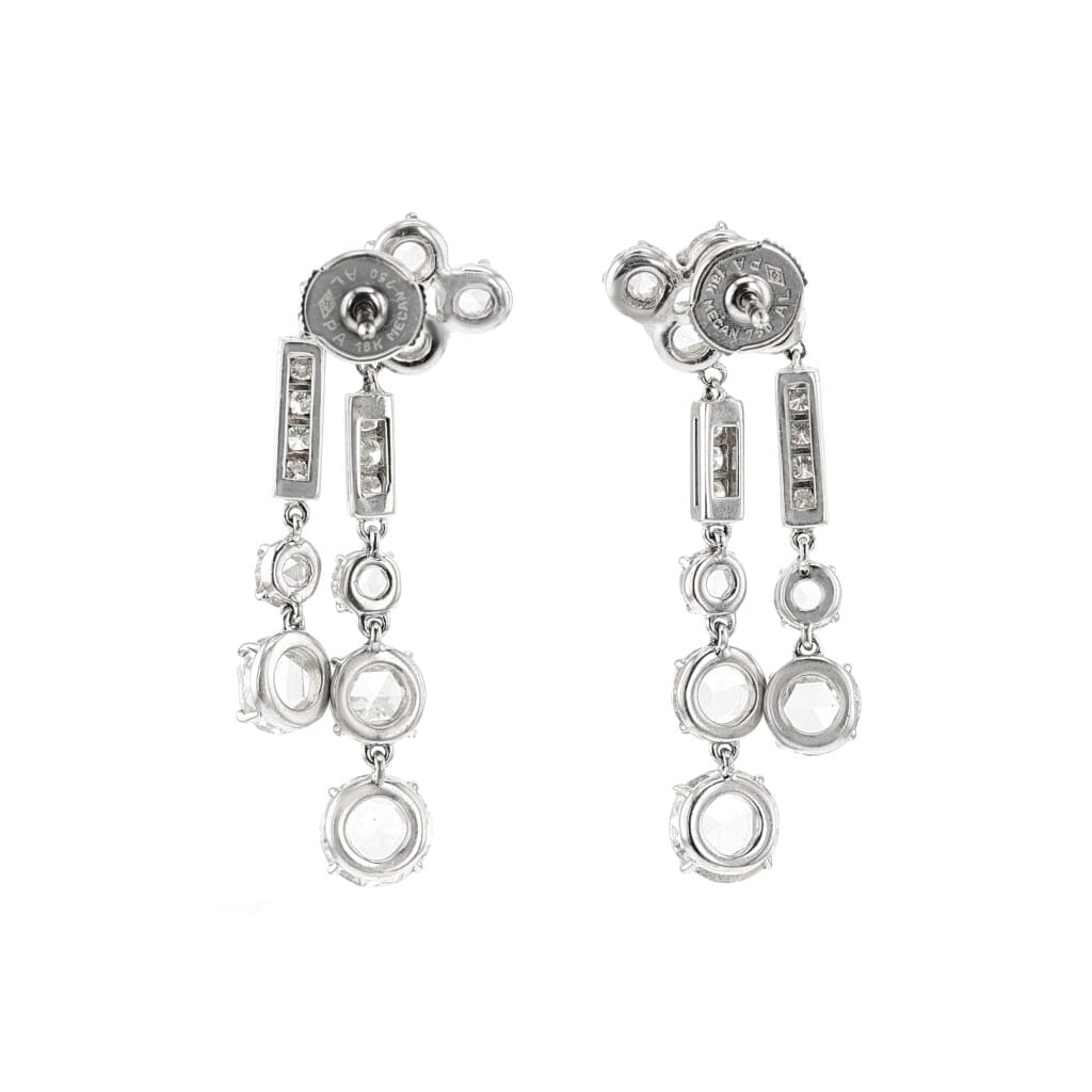 White Gold and Diamond Drop Earrings