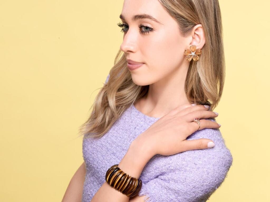 Gold and Tiger's Eye Quartz Bracelet