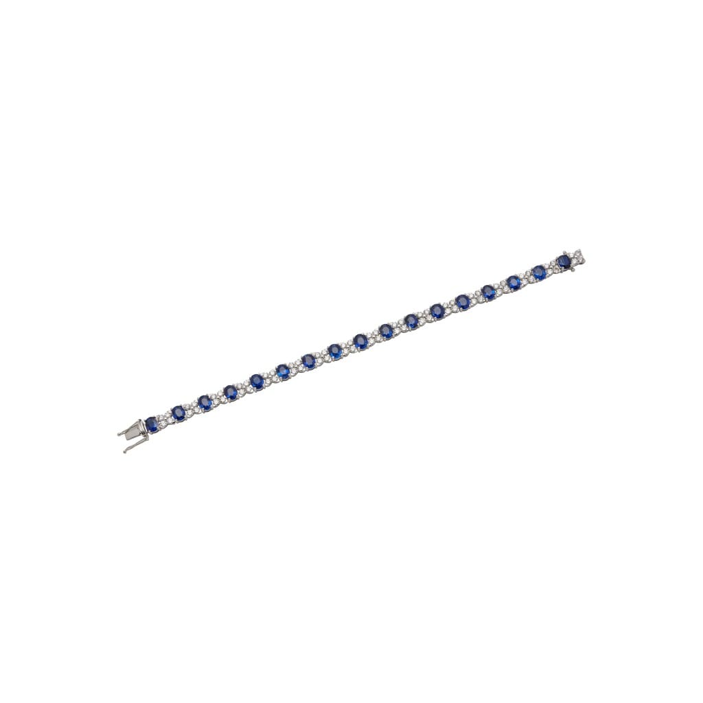 White Gold, 11.50ctw Sapphire and Diamond Tennis Bracelet