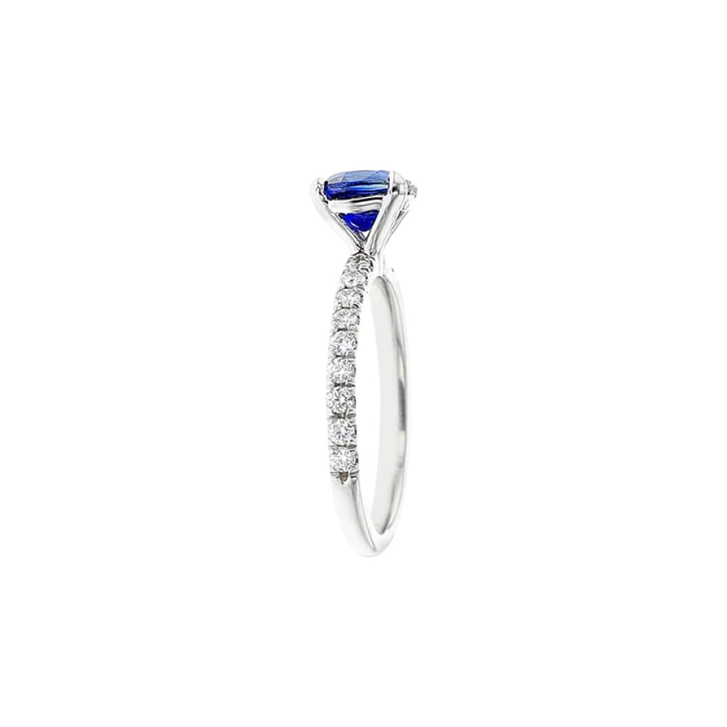 Platinum, 1.46ct Burmese Sapphire and Diamond Ring