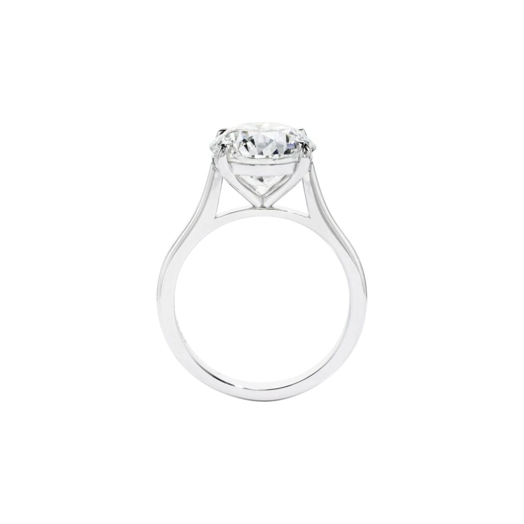 Platinum and 4.14ct Round Brilliant Cut Diamond Engagement Ring