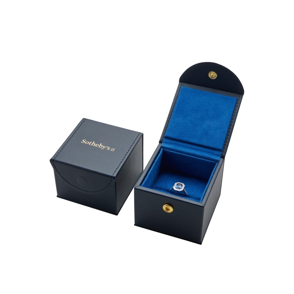 Platinum, 1.55ct Sapphire and Diamond Ring