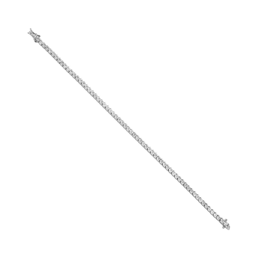 White Gold and 5.15ctw Round Brilliant Cut Diamond Tennis Bracelet