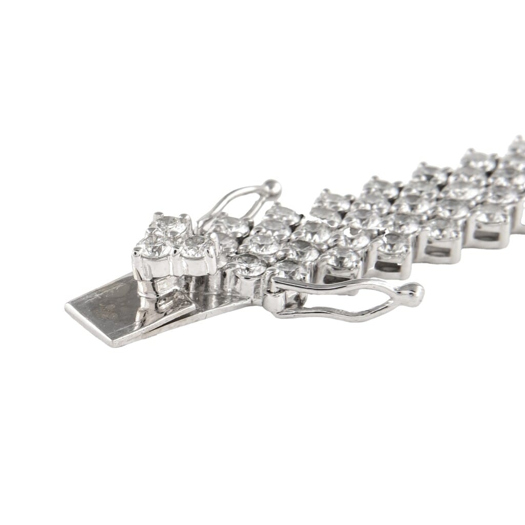 White Gold and 22.45ctw Fancy Cut Diamond Bracelet