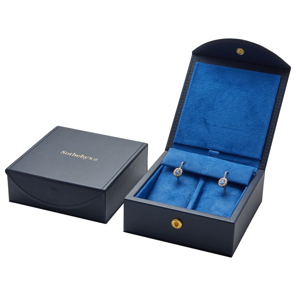 Gold, 1.95ctw Sapphire and Diamond Drop Earrings