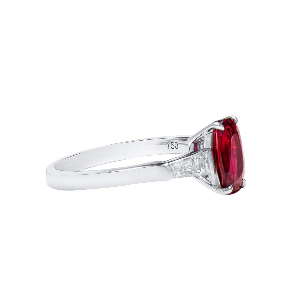White Gold, 1.91ct Mozambique Ruby and Diamond Ring