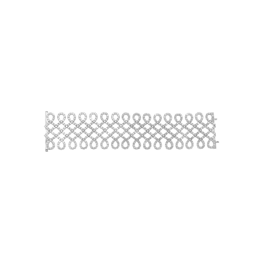 White Gold and 29.00ctw Round Brilliant Cut Diamond Bracelet