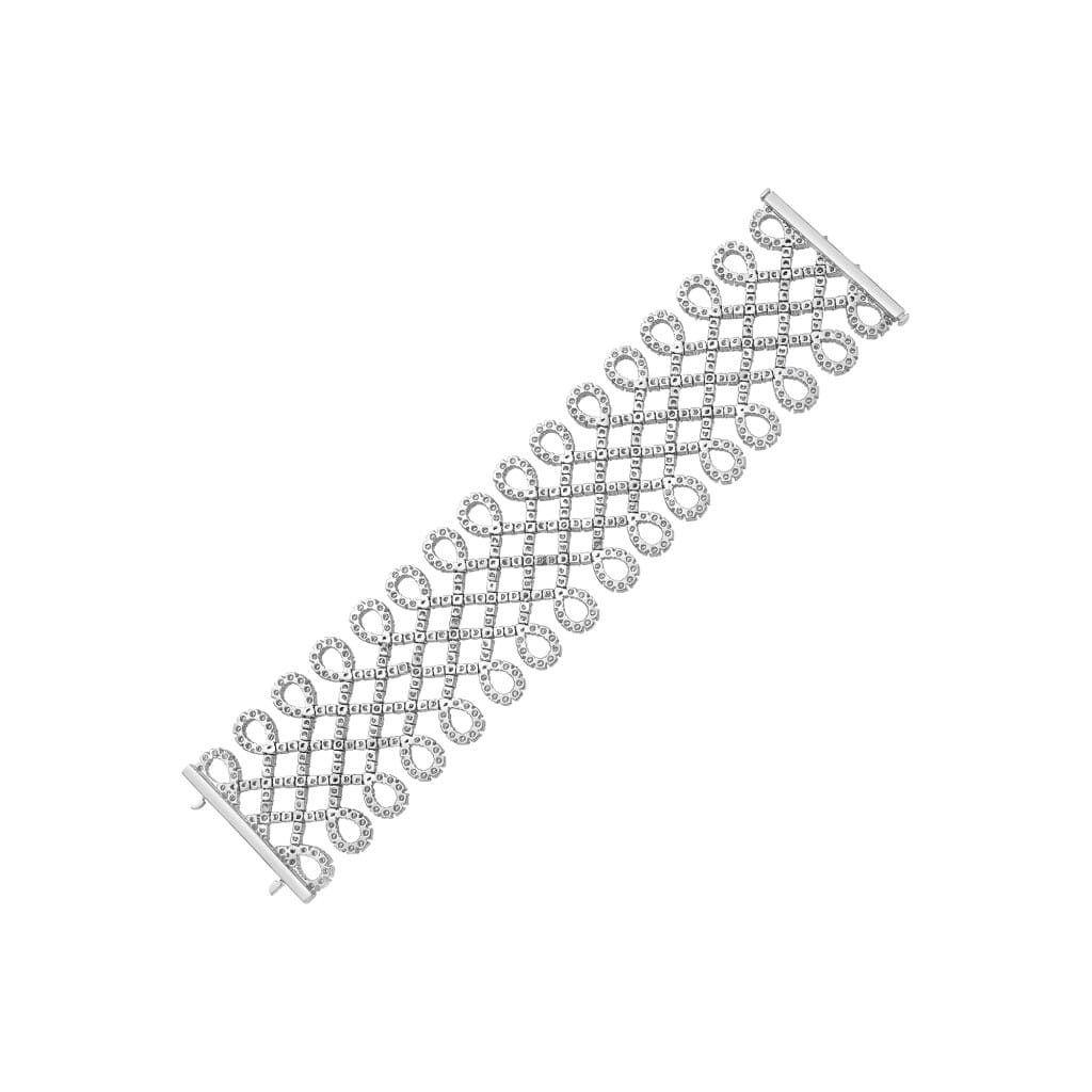White Gold and 29.00ctw Round Brilliant Cut Diamond Bracelet