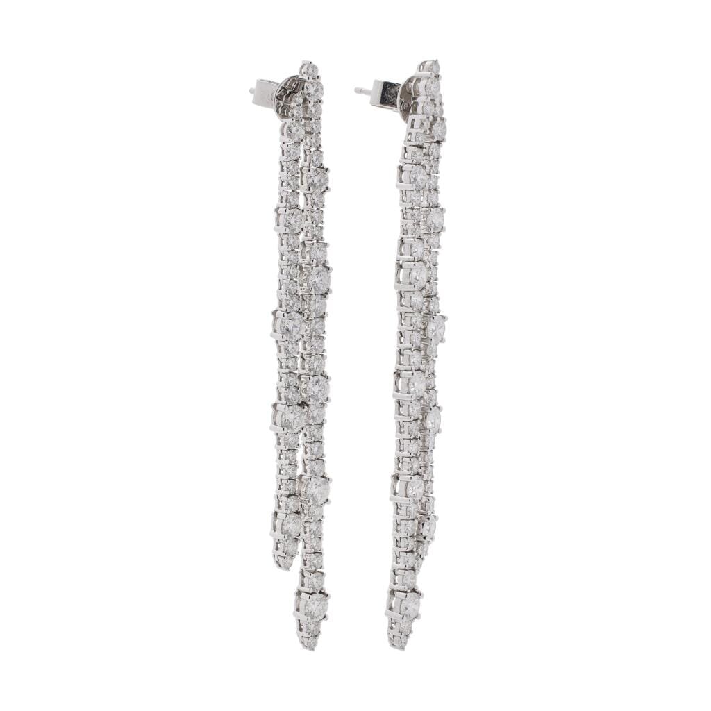 White Gold and Diamond Drop Earrings