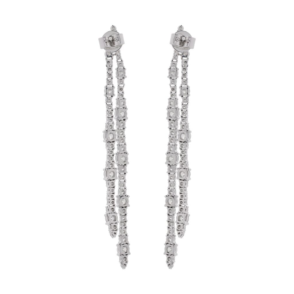 White Gold and Diamond Drop Earrings