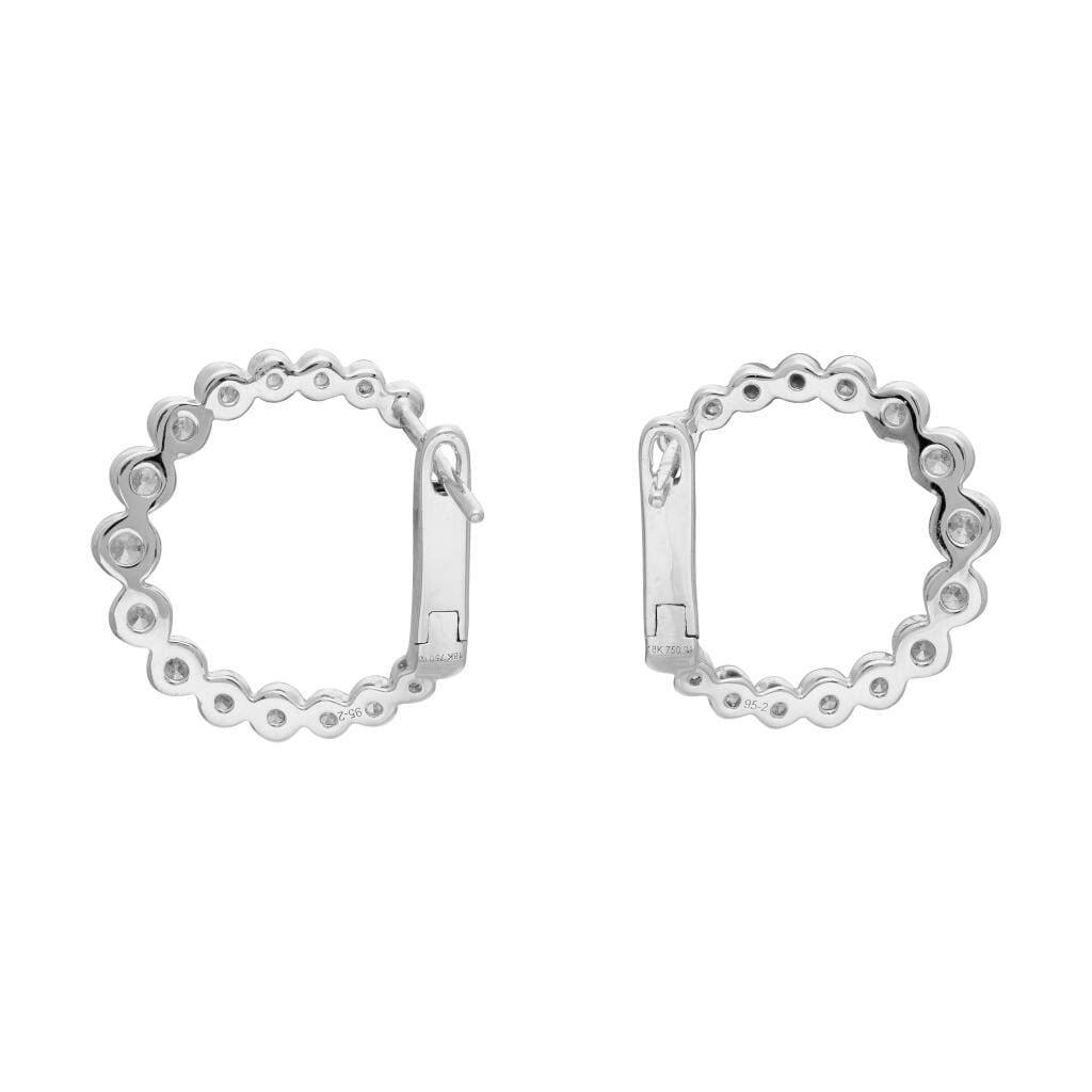 White Gold and Diamond Earclips