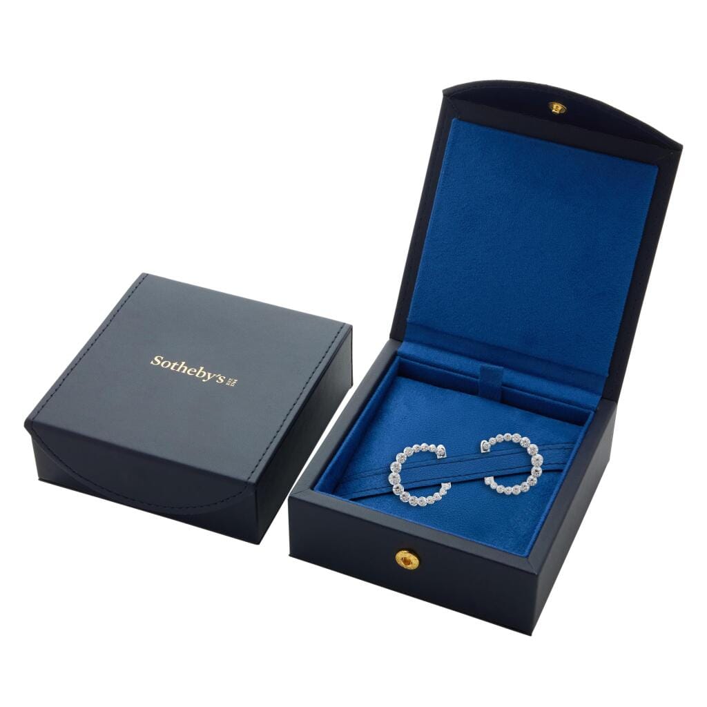 White Gold and Diamond Earclips