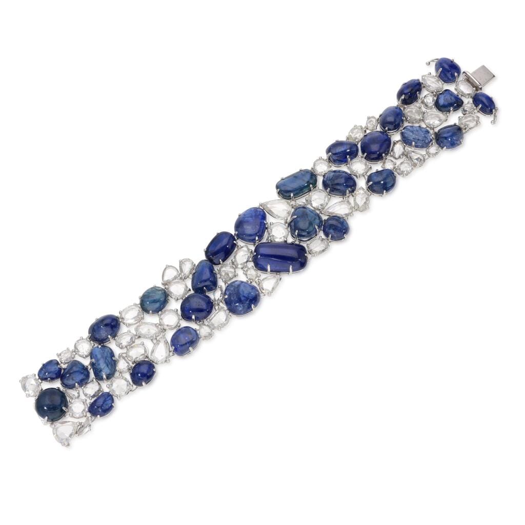 White Gold, Sapphire and Diamond Bracelet