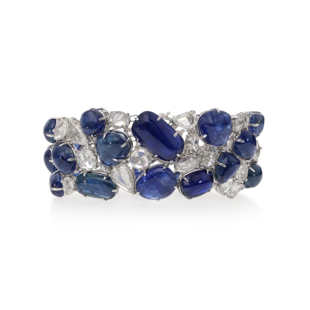 White Gold, Sapphire and Diamond Bracelet