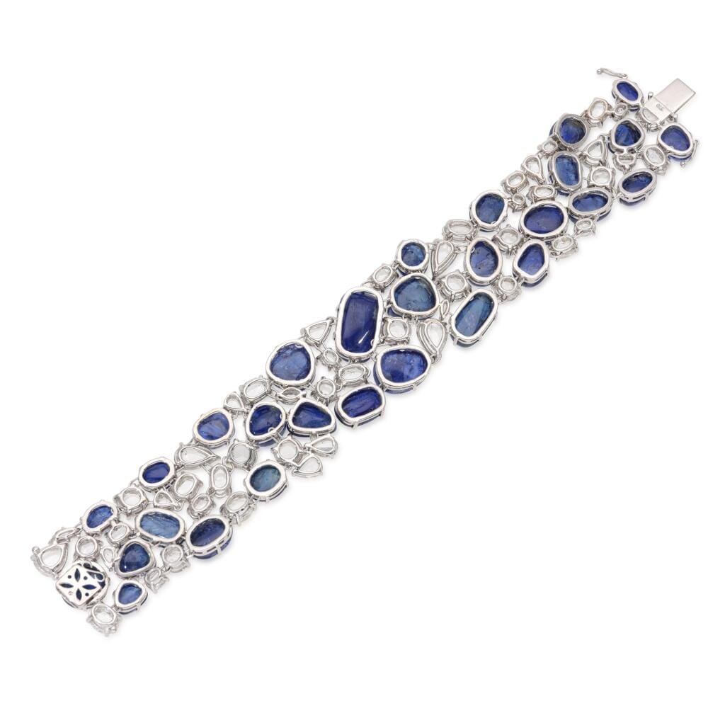 White Gold, Sapphire and Diamond Bracelet
