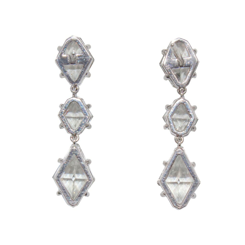 Platinum and Diamond Drop Earrings