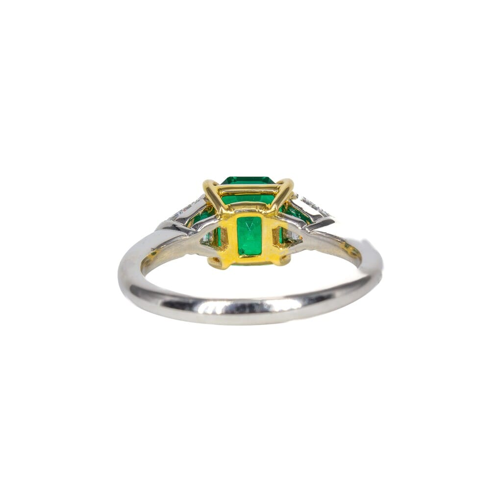 Platinum, Gold, 1.84ct Colombian Emerald and Diamond Ring