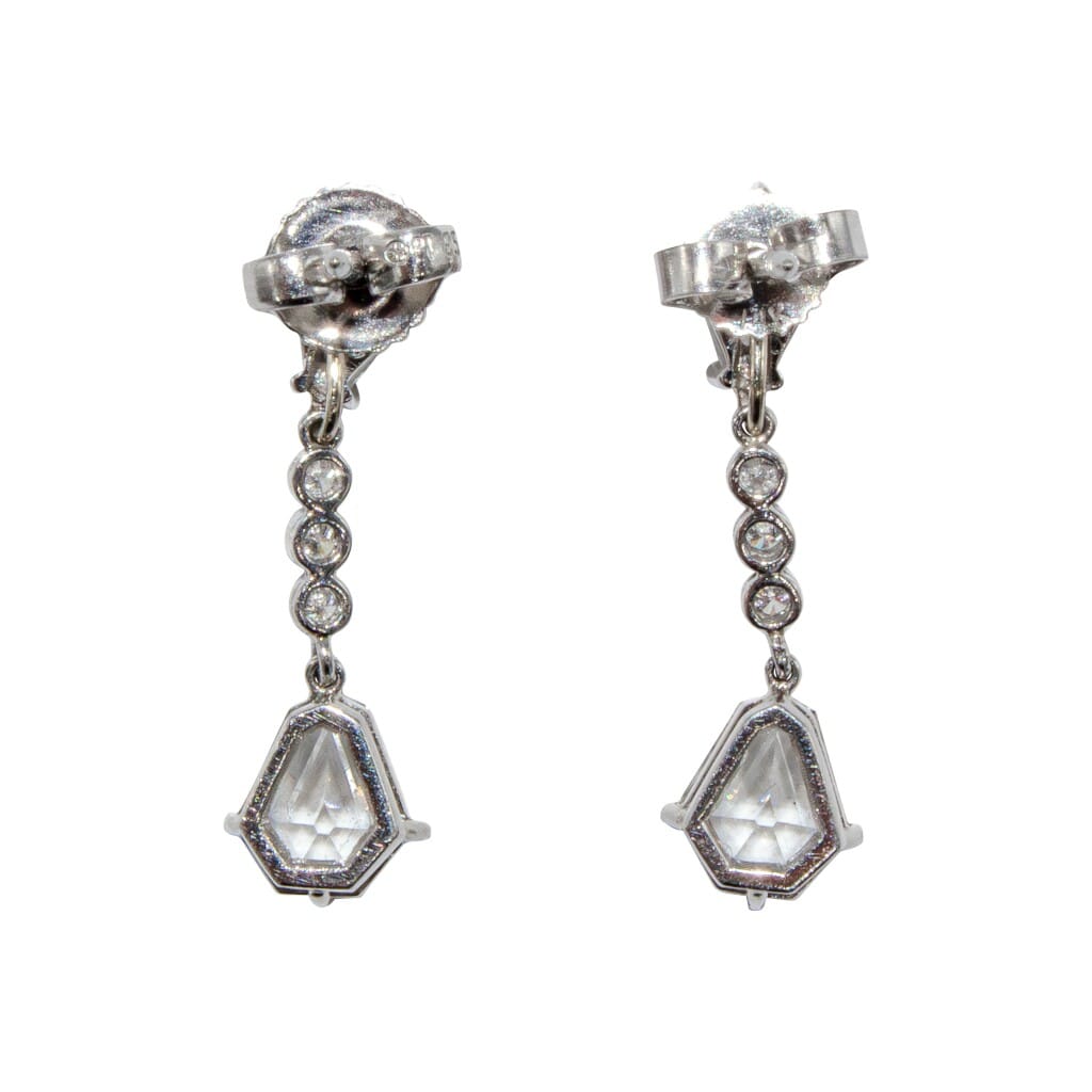 Platinum and Diamond Drop Earrings