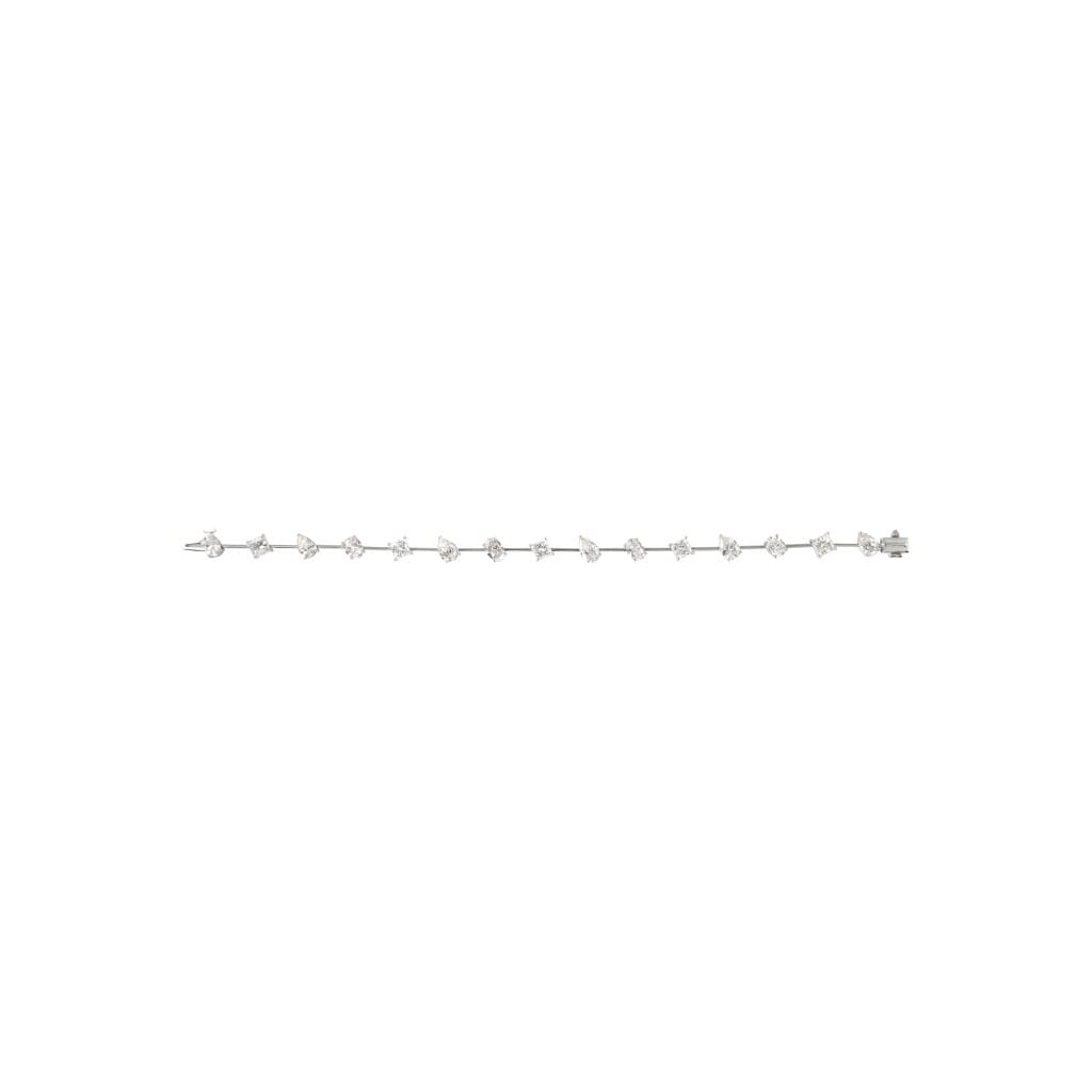 White Gold and 7.50ctw Fancy Cut Diamond Bracelet