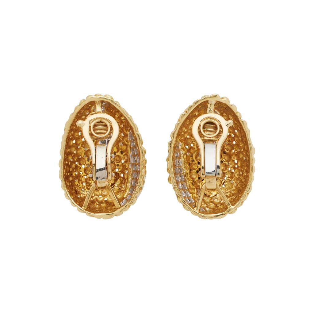 Gold and Diamond Earclips