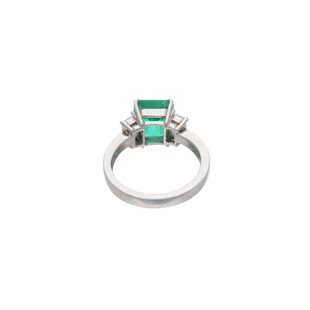 Platinum, 2.69ct Colombian Emerald and Diamond Ring
