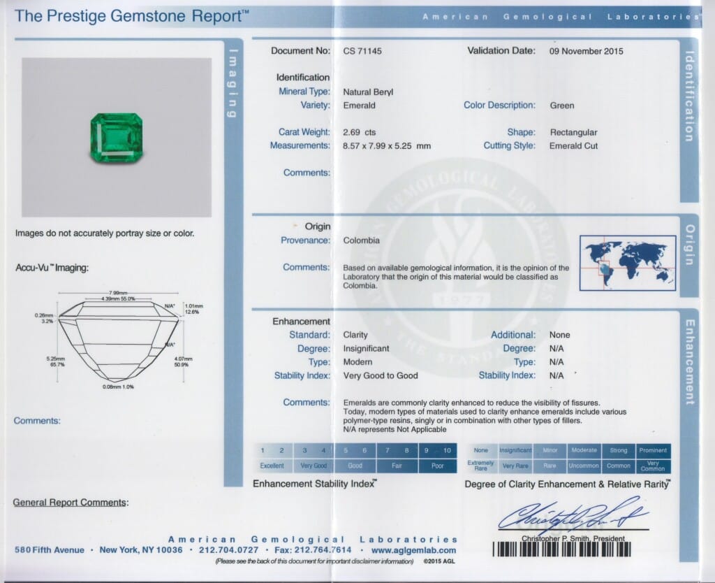 Platinum, 2.69ct Colombian Emerald and Diamond Ring