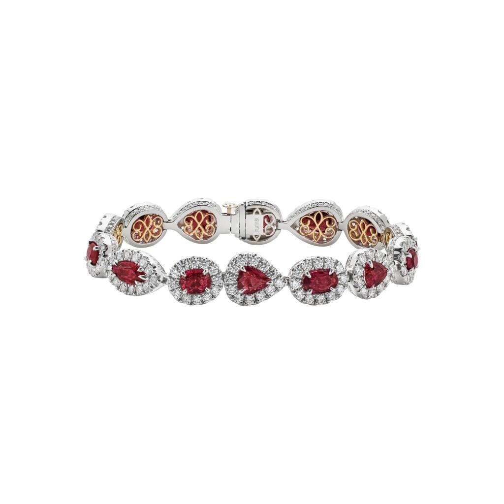Platinum, Gold, 15.86ctw Ruby and Diamond Bracelet