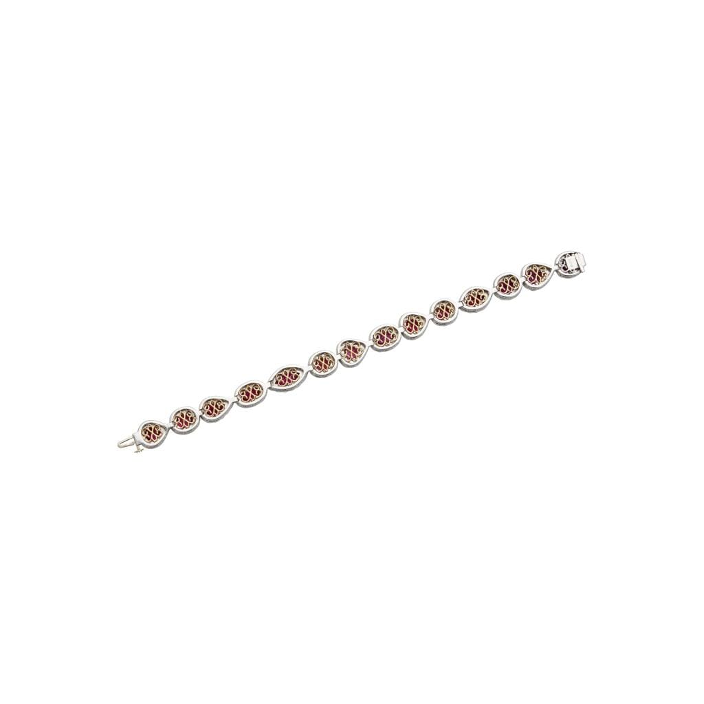 Platinum, Gold, 15.86ctw Ruby and Diamond Bracelet