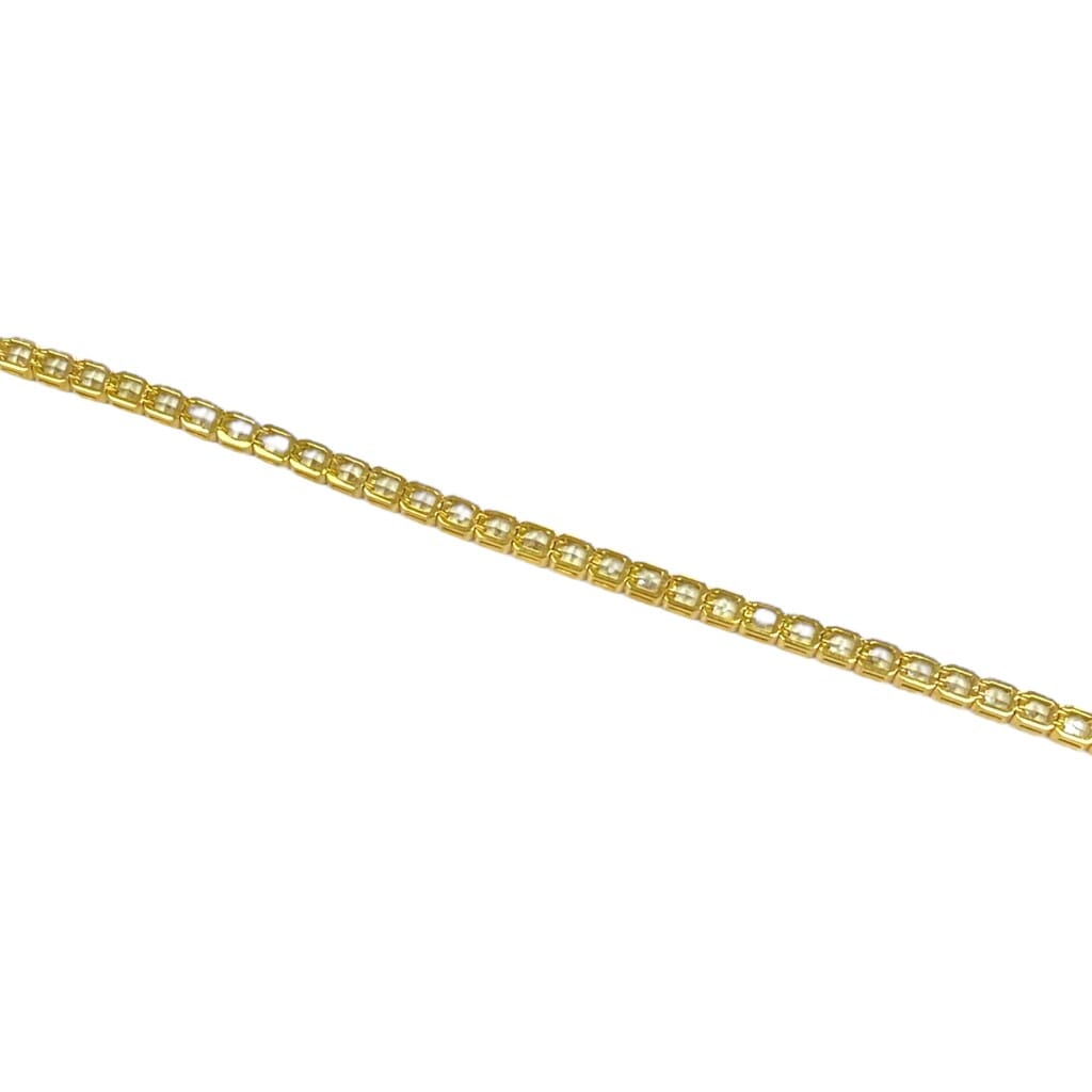 Gold and 21.33ctw Radiant Cut Yellow Diamond Tennis Bracelet