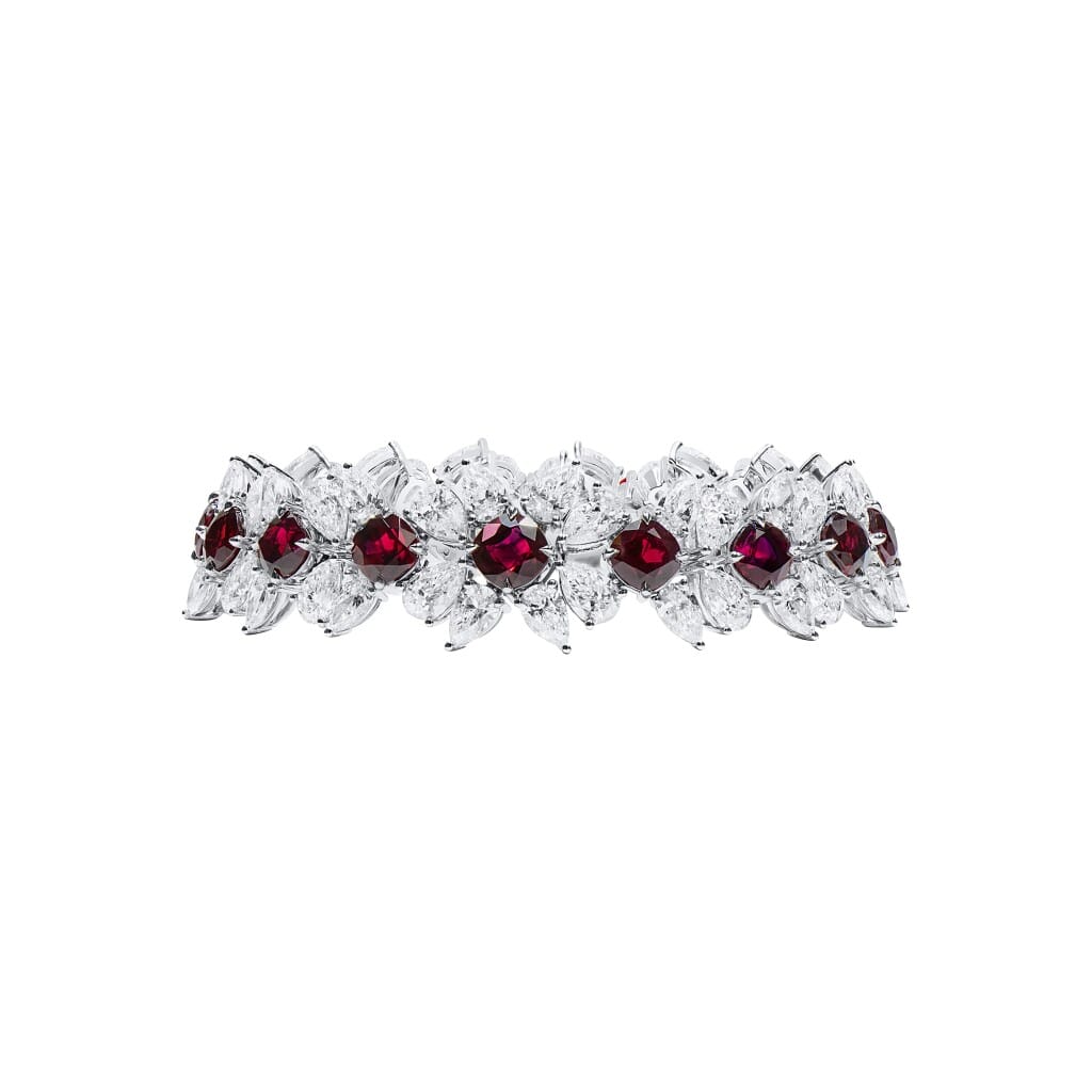 White Gold, 16.21ctw Burmese Ruby and Diamond Bracelet