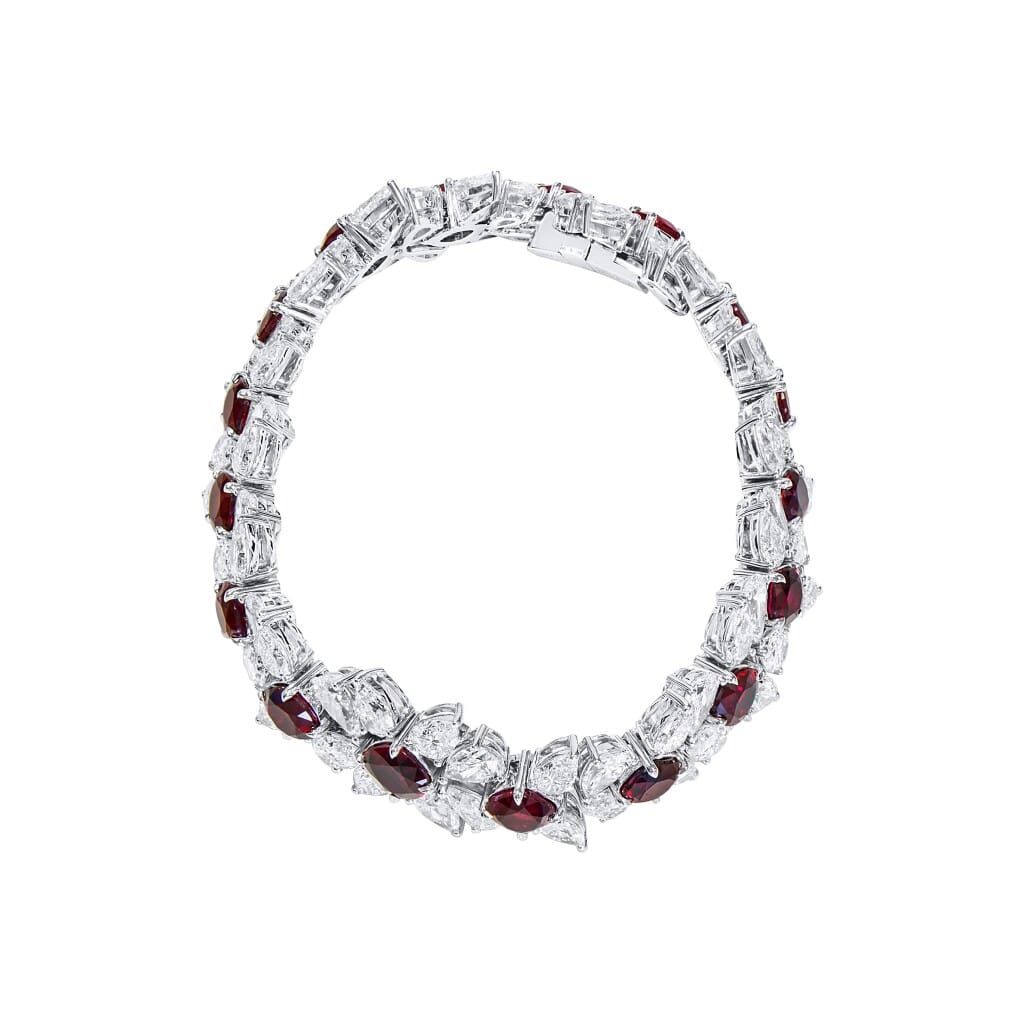 White Gold, 16.21ctw Burmese Ruby and Diamond Bracelet