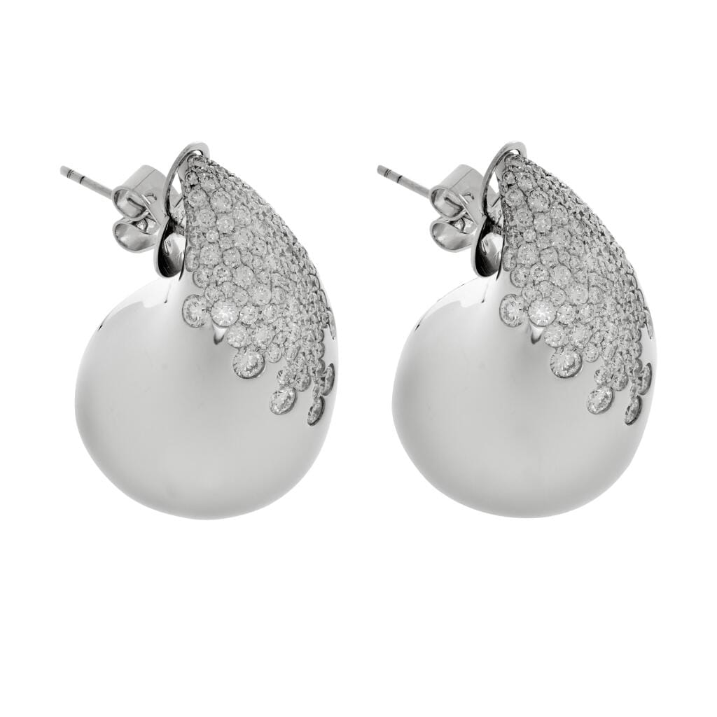 White Gold and Diamond Earrings