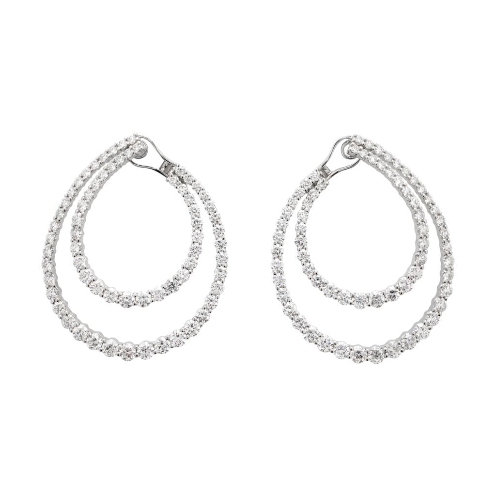 White Gold and 11.95ctw Diamond Earclips