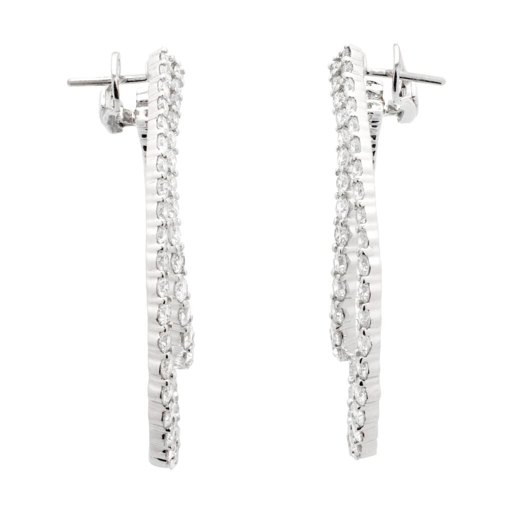 White Gold and 11.95ctw Diamond Earclips