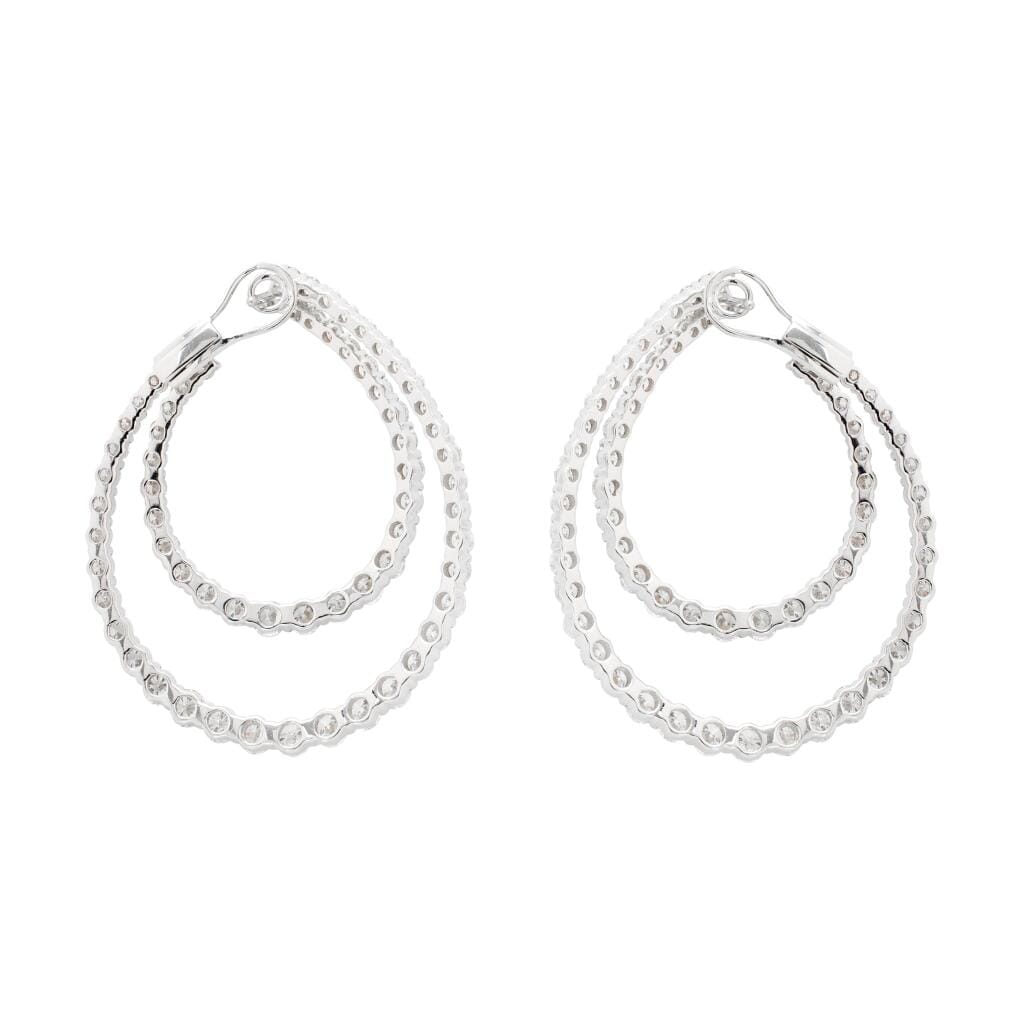 White Gold and 11.95ctw Diamond Earclips