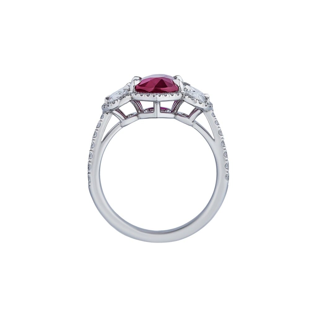 Platinum, 2.61ct Ruby and Diamond Ring