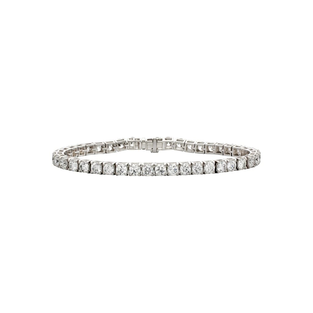 White Gold and 7.00ctw Round Brilliant Cut Diamond Tennis bracelet