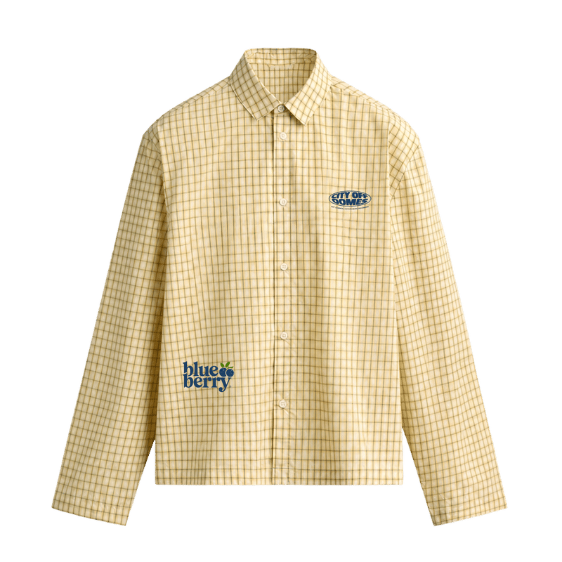 City Off Domes Blue Orchard Shirt Yellow