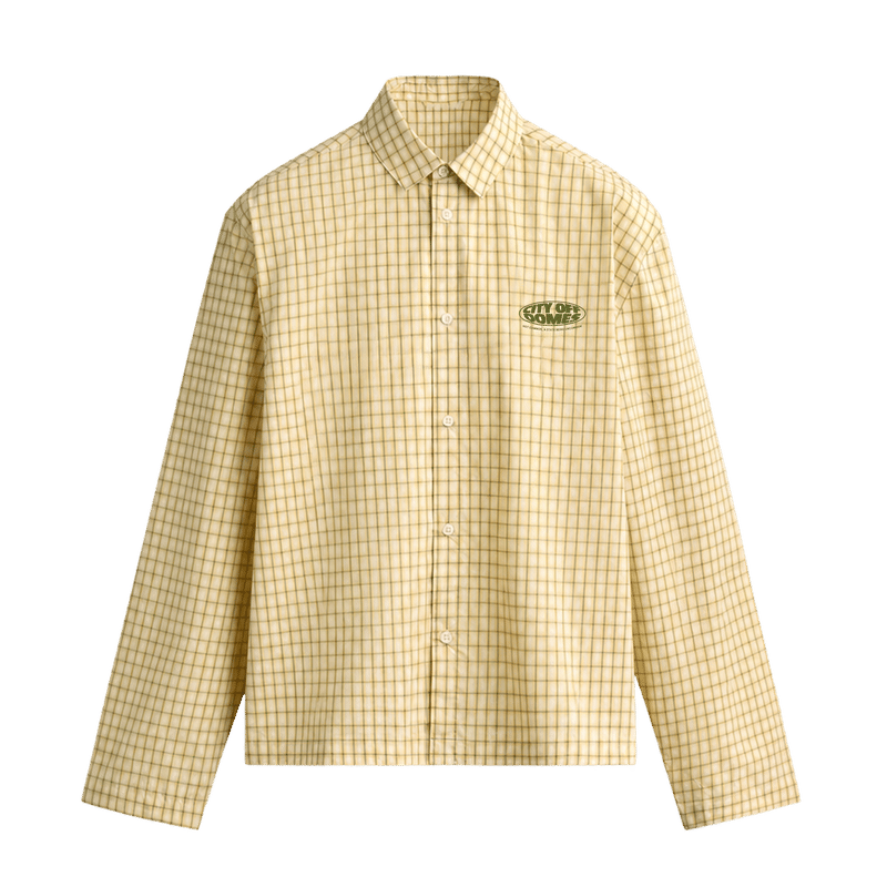 City Off Domes Mediterranean Olive Yellow Shirt